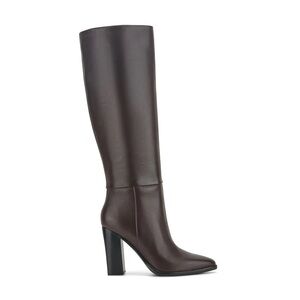 Marc Fisher Dark Brown Heeled Boots Merlot